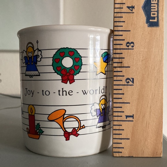 Rejoice Joy to the World Christmas Dove Angels Bells Music Notes Hallmark Mug - Picture 8 of 9